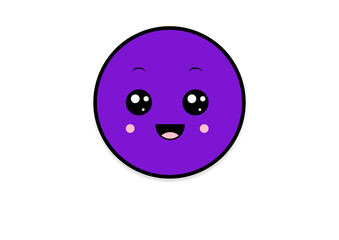 kawaii smiling 2d shape illustration anime