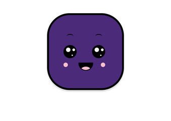 Fototapeta premium kawaii shape smiling