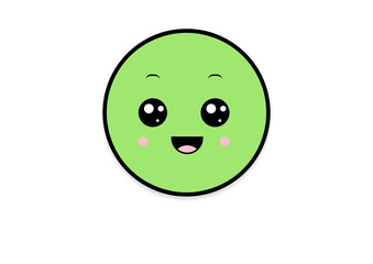 kawaii shape smiling