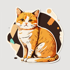 Detailed and intricate vector image of a sweet little kitten