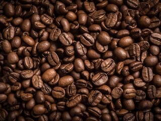 Fototapeta premium Coffee beans background. Coffee beans texture. Coffee beans background.