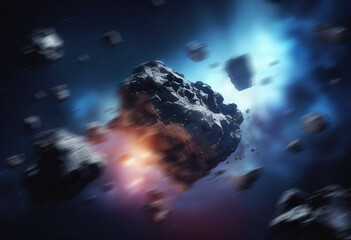 AI artificial intelligence technology generated space meteorite