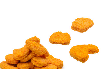 Nuggets isolated on a white background.