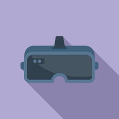 Cyber headset icon flat vector. Digital device. Gamer simulation