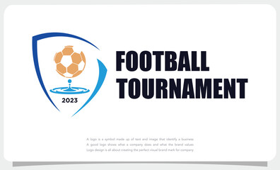 Soccer or football Emblem Tournament Logo.