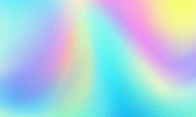 Holographic iridescent background, holograph foil texture. Vector color gradient pattern of abstract rainbow hologram or iridescent foil texture background
