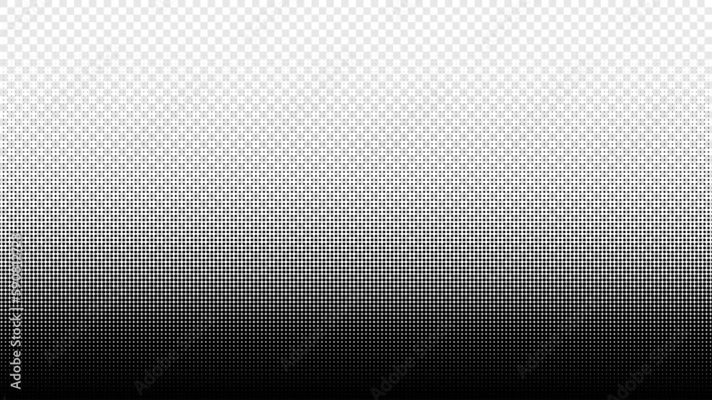 Wall mural noise grain pattern, halftone background with pointillism dots gradient, vector dotwork stipple effe