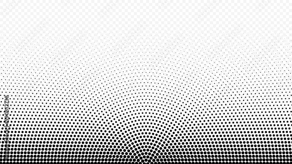 Wall mural halftone dots pattern background, abstract noise grain pointillism gradient, vector stipple effect. 