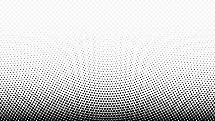 Halftone pattern background, abstract dots gradient, vector dotted texture effect. Radial circle dotwork or stipple effect of grain noise or halftoned dots pattern - 590812736