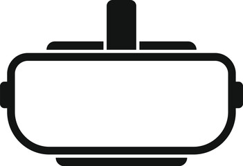 3d headset icon simple vector. Game mask. Helmet equipment