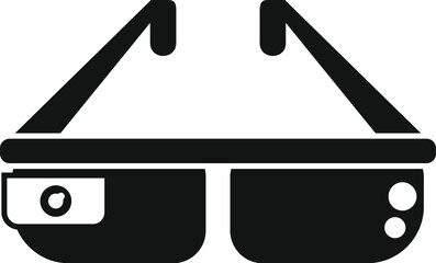 Human vr headset icon simple vector. Virtual reality. Digital head