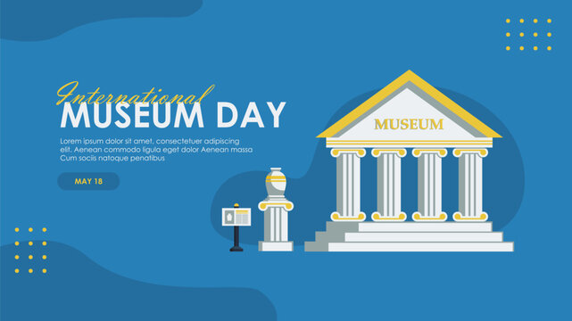 international museum day background template