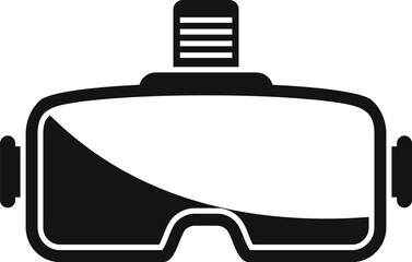 Gamer helmet icon simple vector. Virtual glasses. Digital futuristic