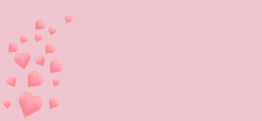 Happy valentines day banner background. valentines day greeting card with red heart 