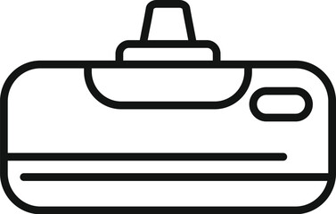 Human vr headset icon outline vector. Virtual reality. Digital head