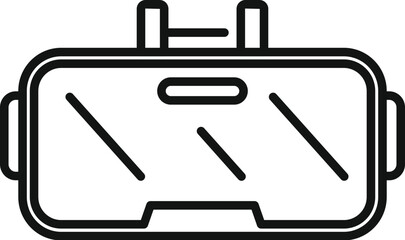 Device helmet icon outline vector. Vr reality. Digital futuristic
