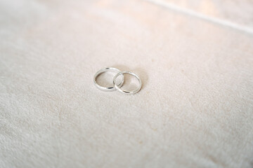 Fototapeta na wymiar Close-Up Of Wedding Rings