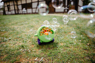 bubble machine on wedding