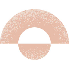 Beige Grainy Semicircle Shape