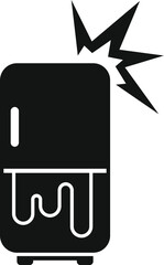 Fixing fridge icon simple vector. Repair service. Cooler repairman