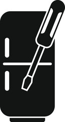 Repair fridge icon simple vector. Electric service. Cooler gear