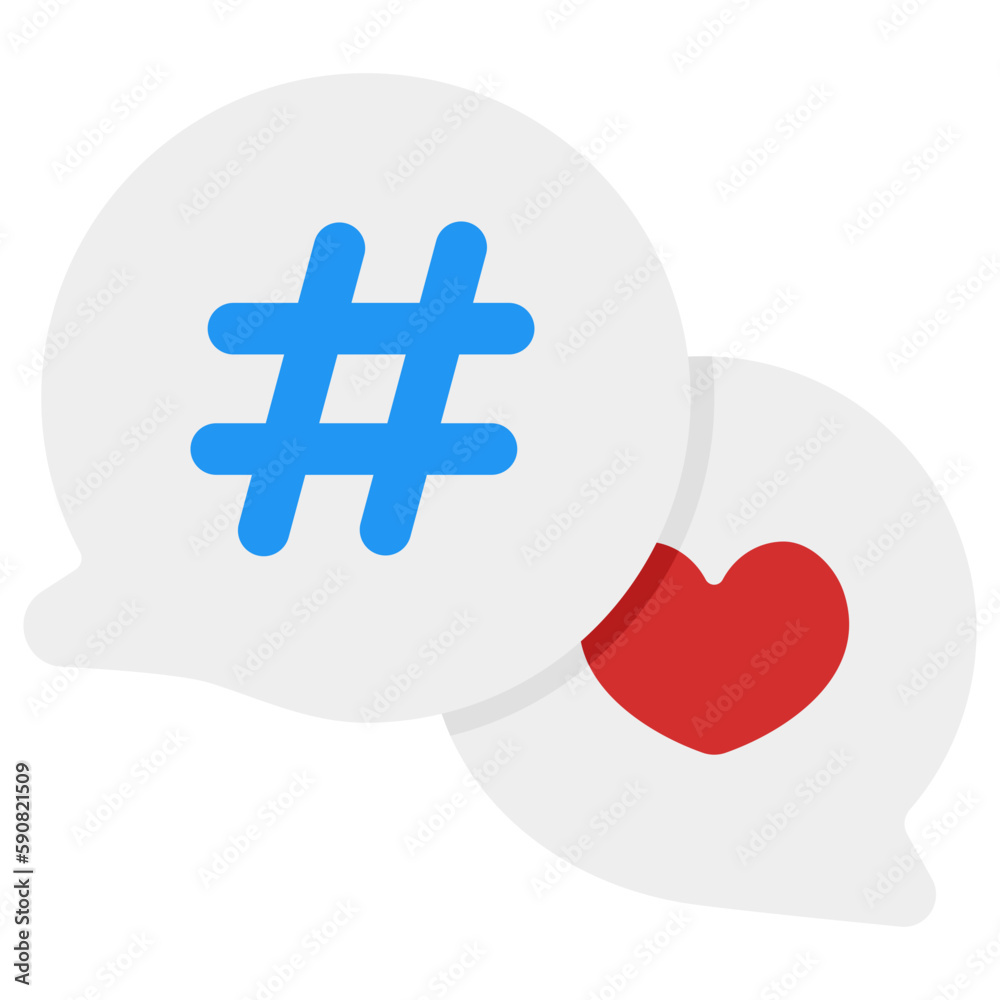 Poster hashtag flat icon