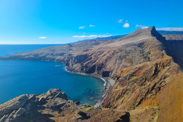 View from above on the slopes of Madeira Island.