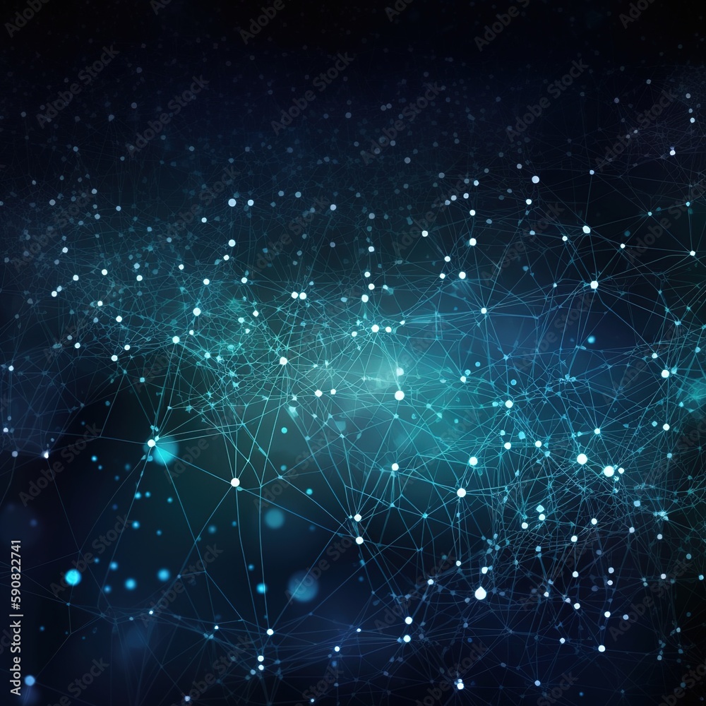 Poster background with an abstract technology. generative ai