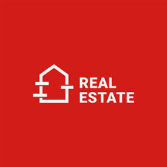 simple housing template logo design.