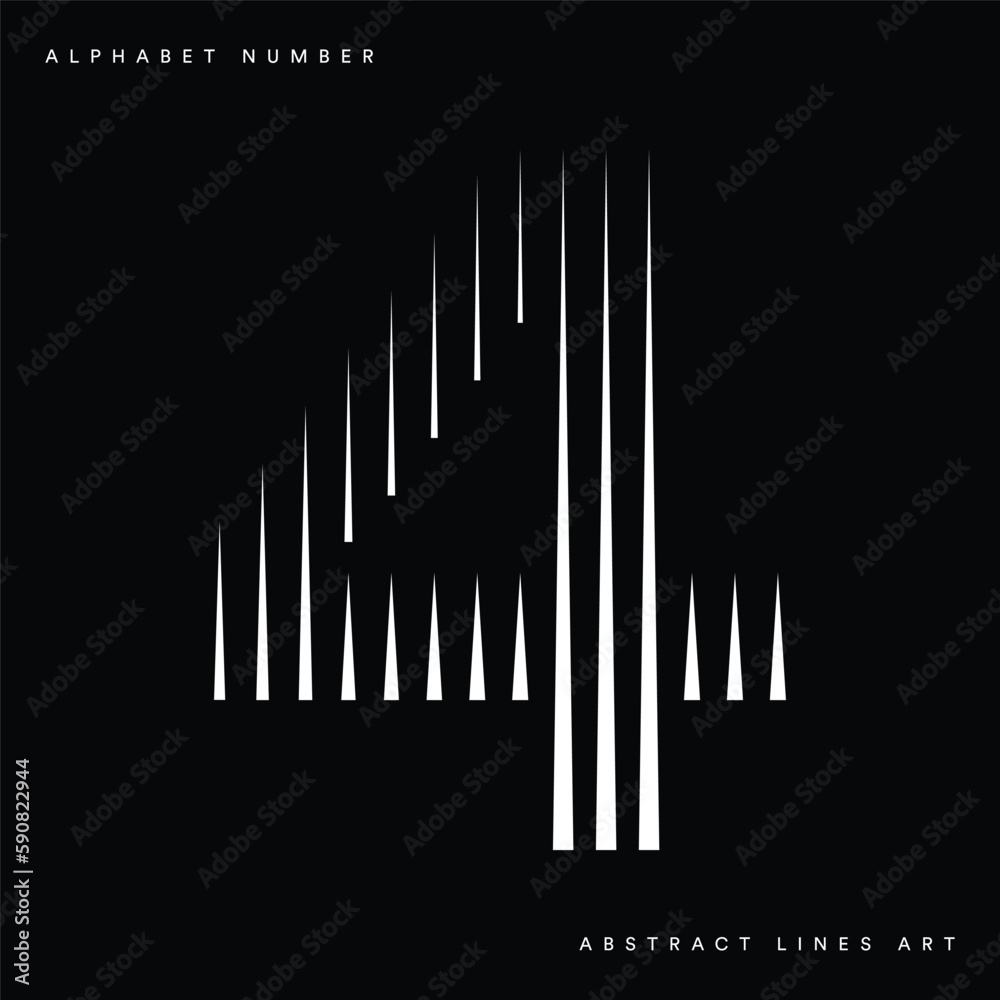 Poster number 4 with abstract line pattern