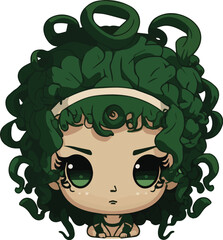 Cute Medusa vectors for children's illustrations.  Editable and rescale vectors