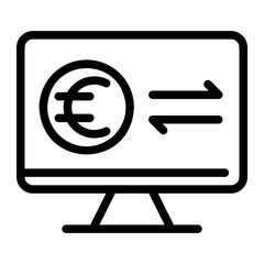 online payment line icon