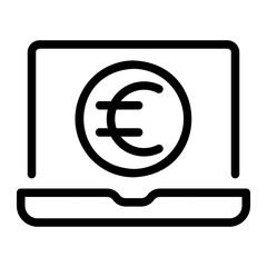 online payment line icon