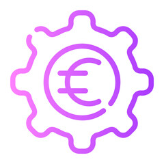 euro gradient icon