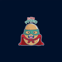 Potato mascot cartoon illustration