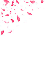 Red Cherry Blur Vector White Background. Flying