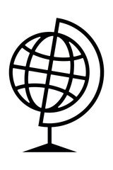 Obraz premium The globe icon. Globe symbol. Flat Vector illustration