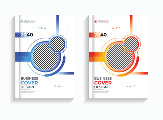 Minimal corporate business cover design set