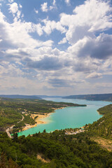 Fototapeta premium Lake of Sainte-Croix in Var department, Provence, France