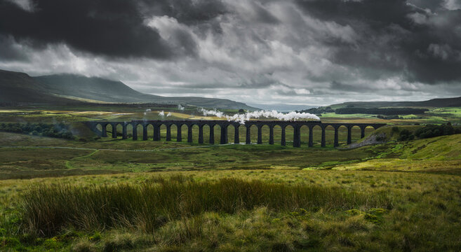 Ribblehead Viaduct from Runscar Hill