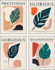 Matisse Abstract Art Set, Aesthetic Modern Art, Boho Decor, Minimalist Art, Illustattion, Vector, Poster, Postcard. Collection for decoration. Vector all isolated