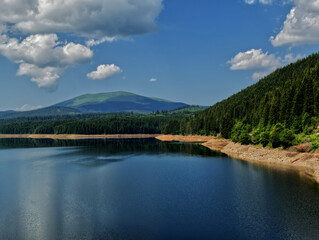 Fototapeta na wymiar lake in the mountains in summer