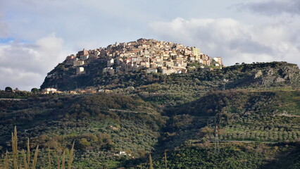 mountain village  San Marco d Alunzio on Sicily