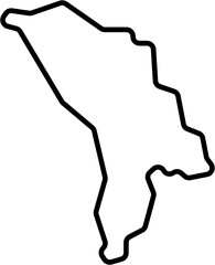 doodle freehand drawing of moldova map.