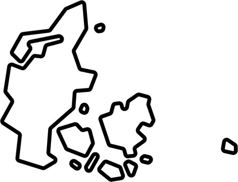 recommend clip art: doodle freehand drawing of denmark map.