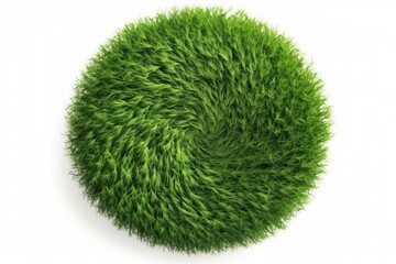 Green Grass Circular Texture Background Generative AI