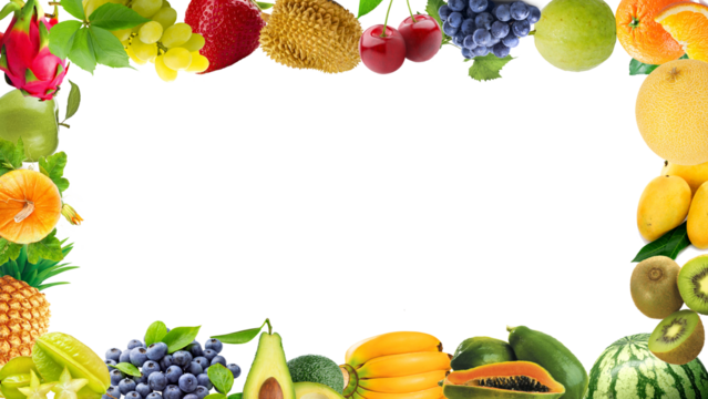 realistic fruit frame png and photo border