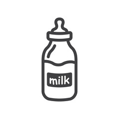 Milk bottle vector icon. Natural milk flat sign design. Milk symbol pictogram. UX UI icon  