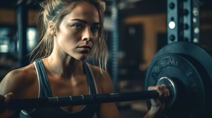 Obraz premium A woman sits and meditates and performs exercise created by ai