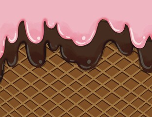 chocolate on a white background